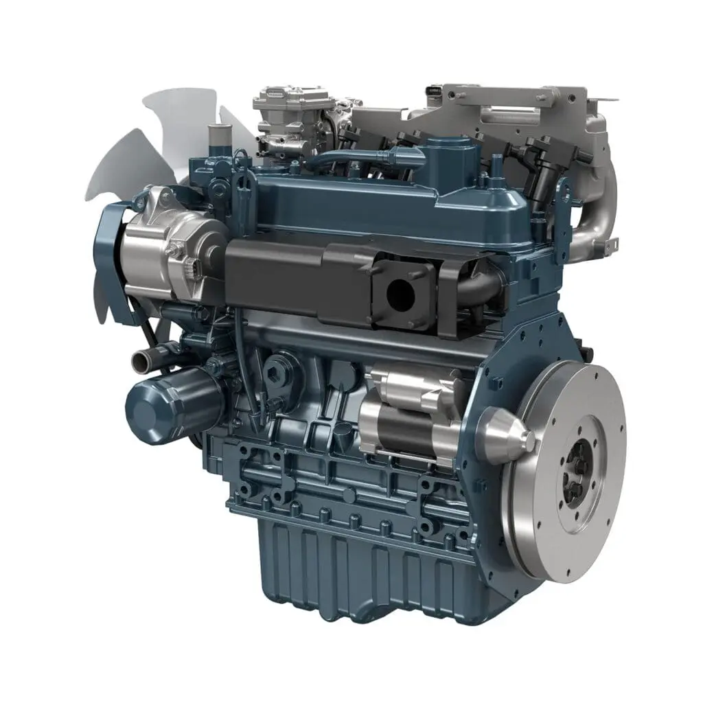 Kubota WG1605-GLN-E3 zijaanzicht - krachtige 4-cilinder Stage V industriële gasmotor | Prins Maasdijk