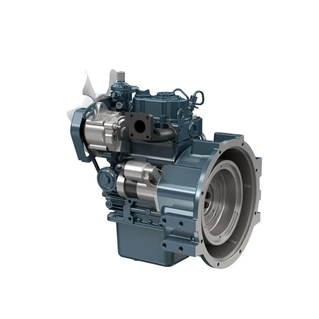Kubota Z482-E4 generator dieselmotor - compacte 2-cilinder Stage V ready motor | Prins Maasdijk zijaanzicht