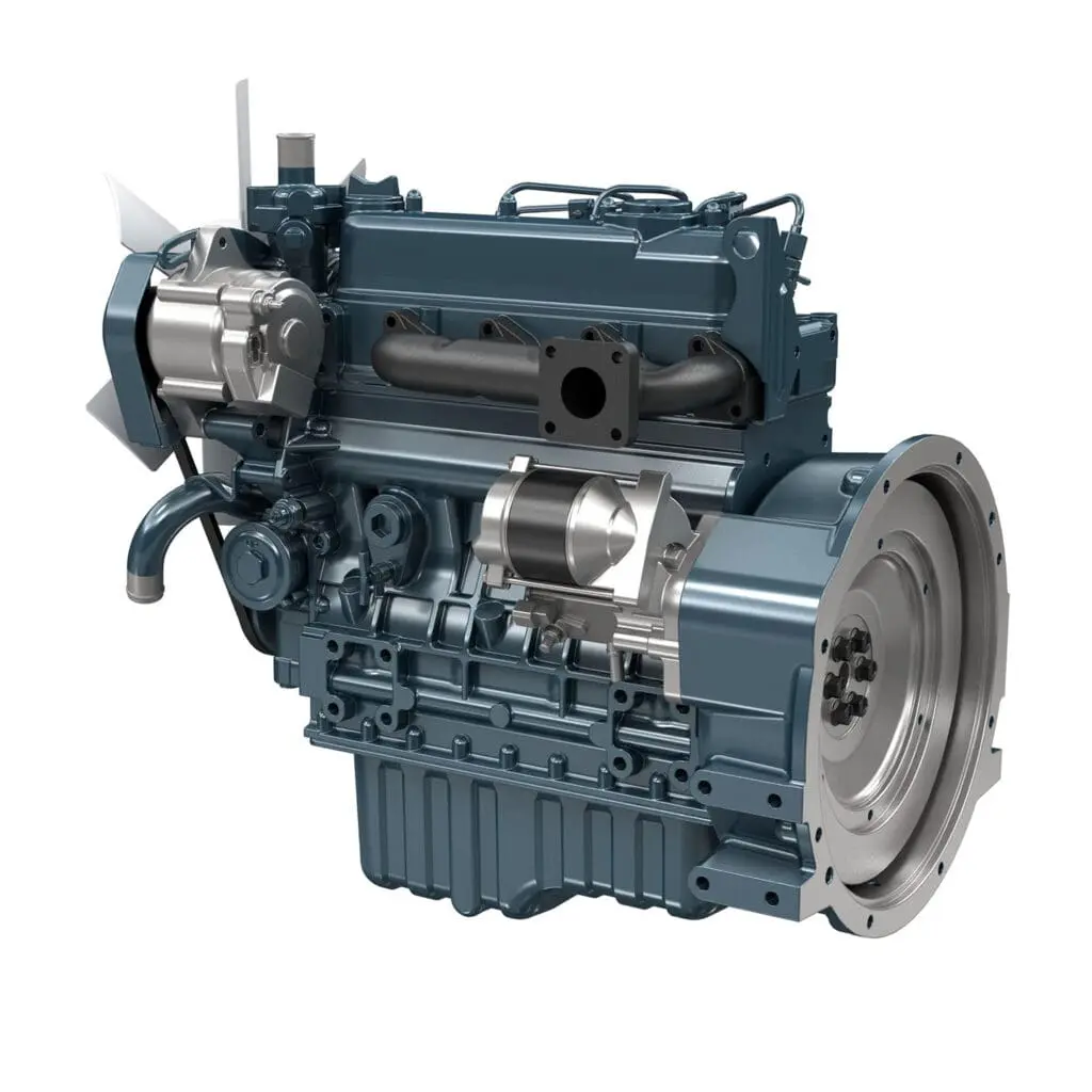 Kubota V1505-E4-BG generator dieselmotor - 4-cilinder Tier 4 Stage V motor | Prins Maasdijk zij aanzicht