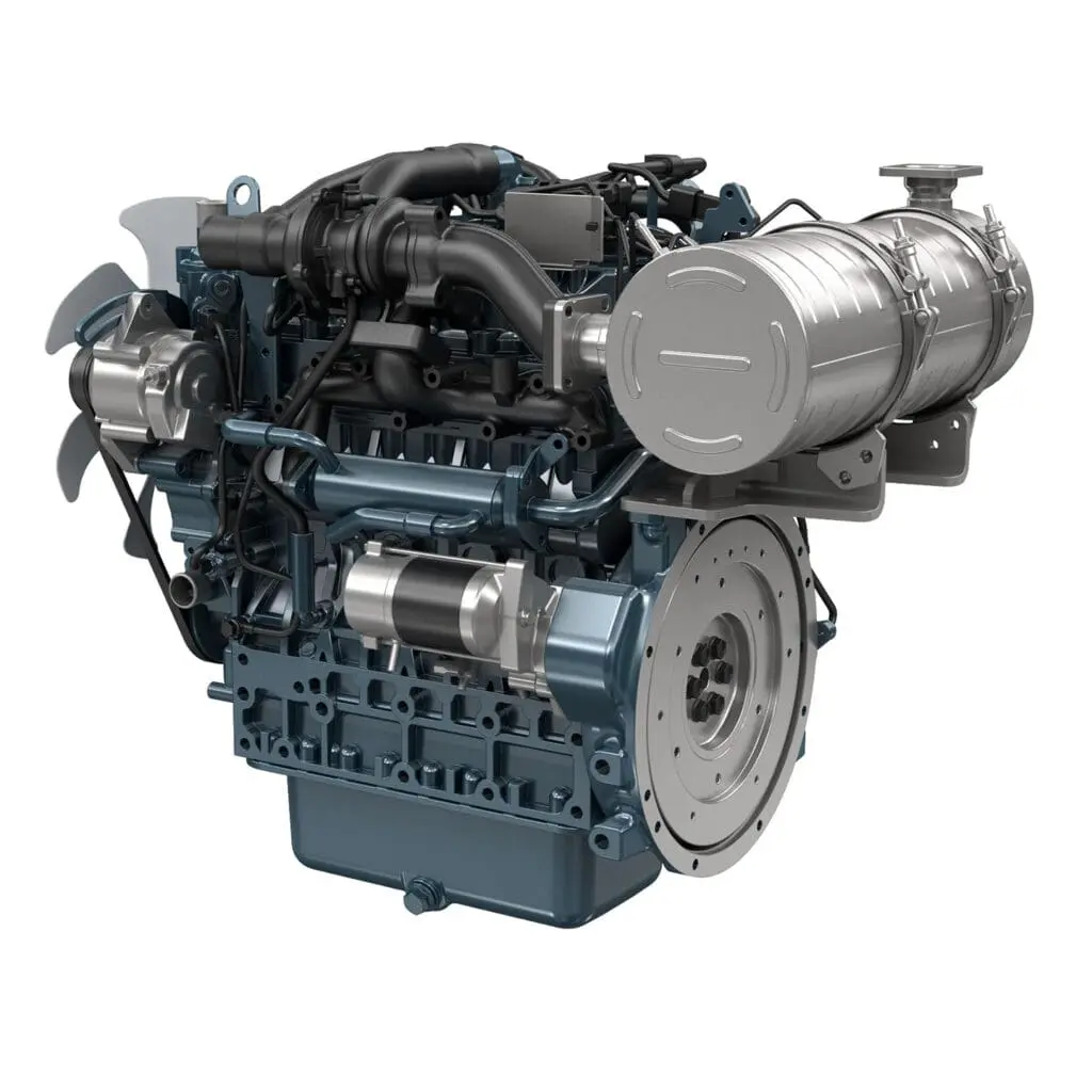 Kubota V2403-CR-T-E5 industriële dieselmotor - productafbeelding van turbocharged Common Rail 4-cilinder motor | Prins Maasdijk