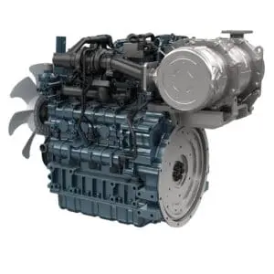 Kubota V2607-CR-TI-E5 industriële dieselmotor - productafbeelding van turbocharged Common Rail 4-cilinder motor met aftercooler | Prins Maasdijk