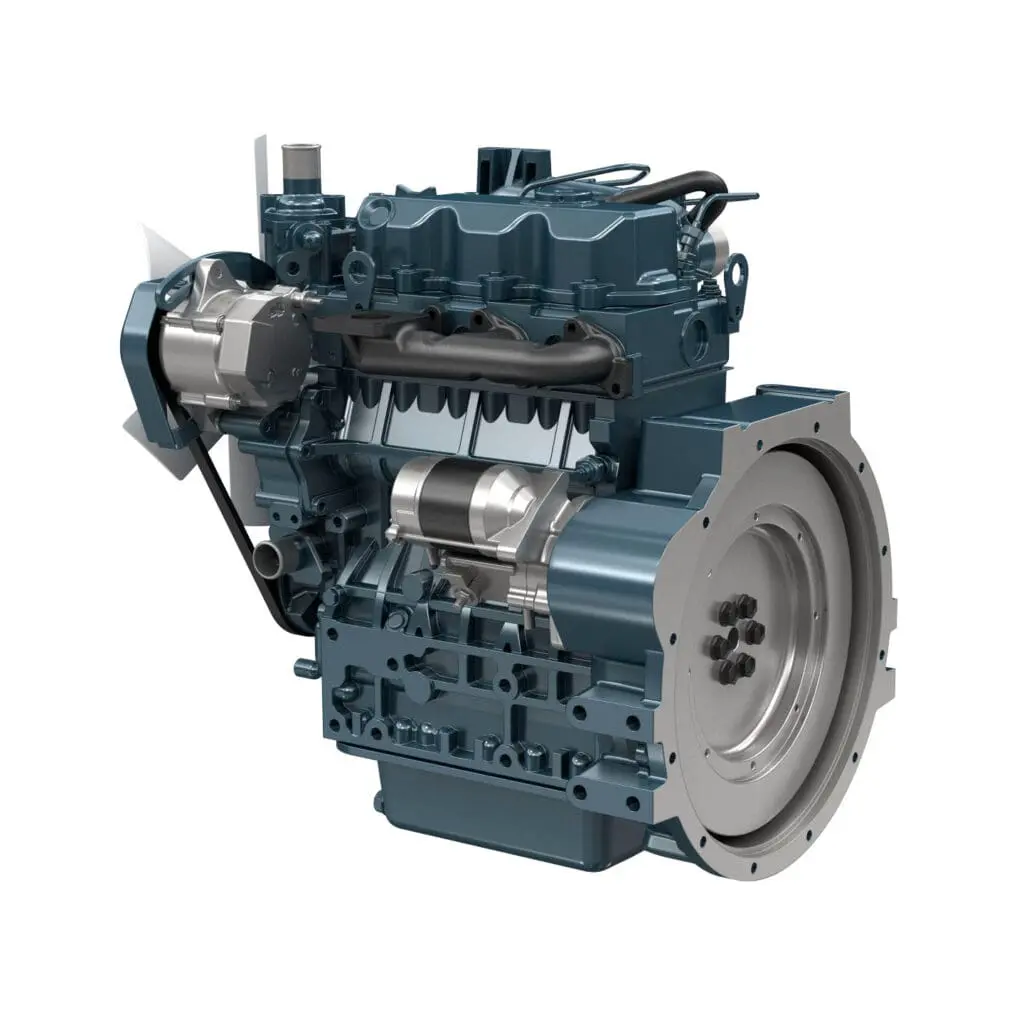 Kubota D1703-M-E4-BG2 generator dieselmotor - productafbeelding van 3-cilinder Stage V motor | Prins Maasdijk