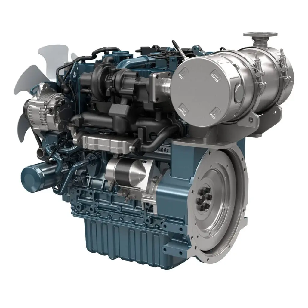 Kubota V1505-CR-TE5 industriële dieselmotor - productafbeelding van turbocharged Common Rail motor uit de 05 Series | Prins Maasdijk