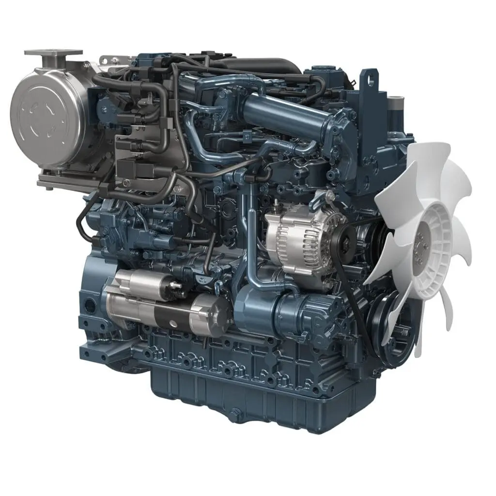 Kubota V3307-TE5A industrial diesel engine - turbocharged Common Rail Stage V engine | Prins Maasdijk
