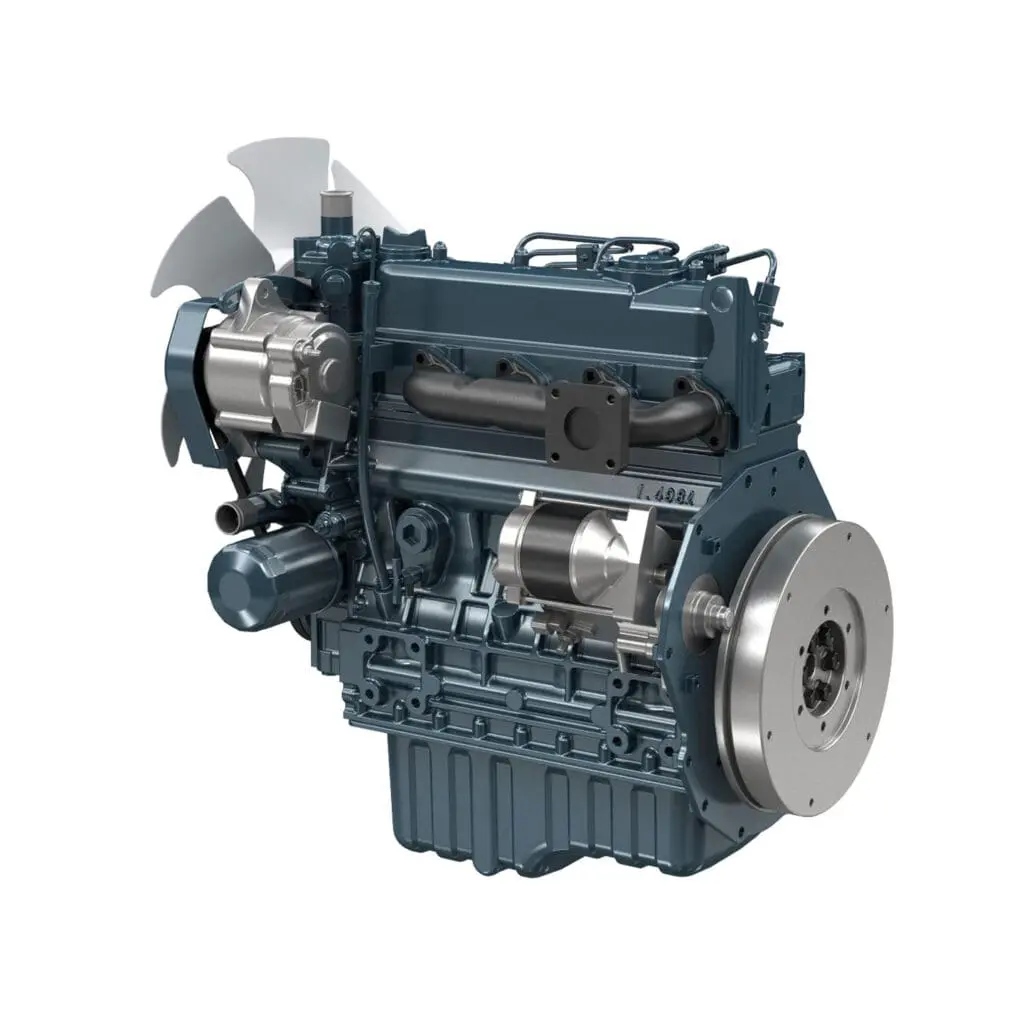 Kubota V1505-E3B industriële dieselmotor - productafbeelding van 4-cilinder motor uit de 05 Series | Prins Maasdijk