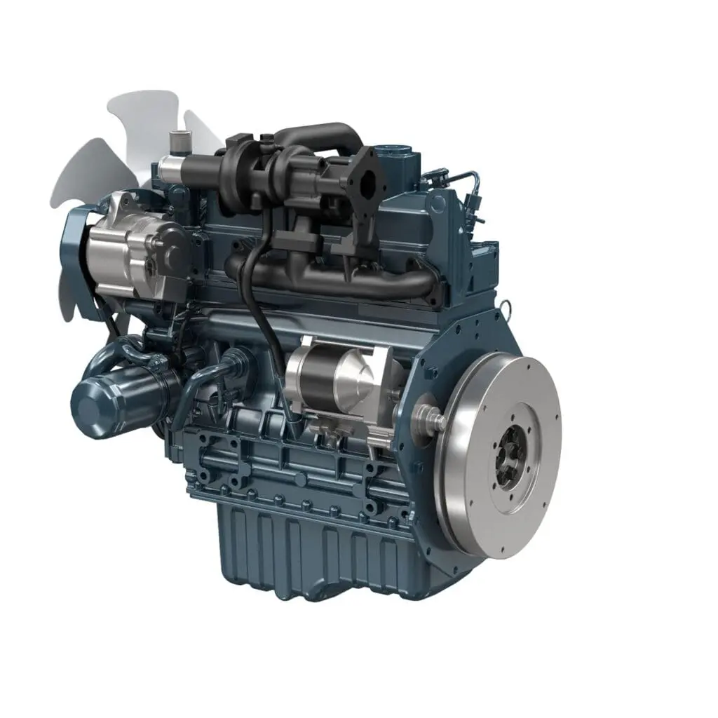 Kubota V1505-T-E2B industriële dieselmotor - productafbeelding van turbocharged 4-cilinder motor uit de 05 Series | Prins Maasdijk