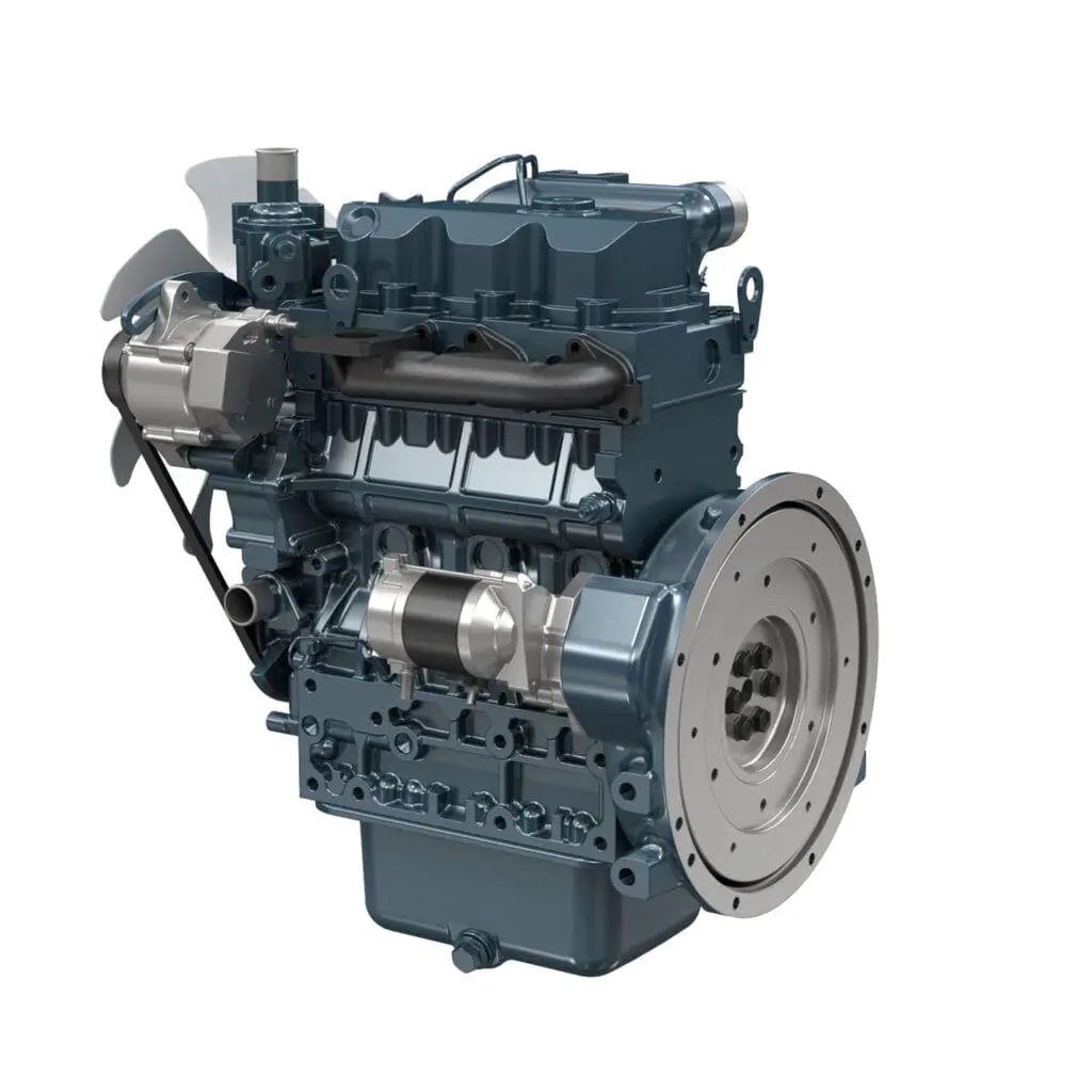 Kubota D1703-M-DI-E4B industriële dieselmotor - productafbeelding van 3-cilinder motor met directe injectie | Prins Maasdijk