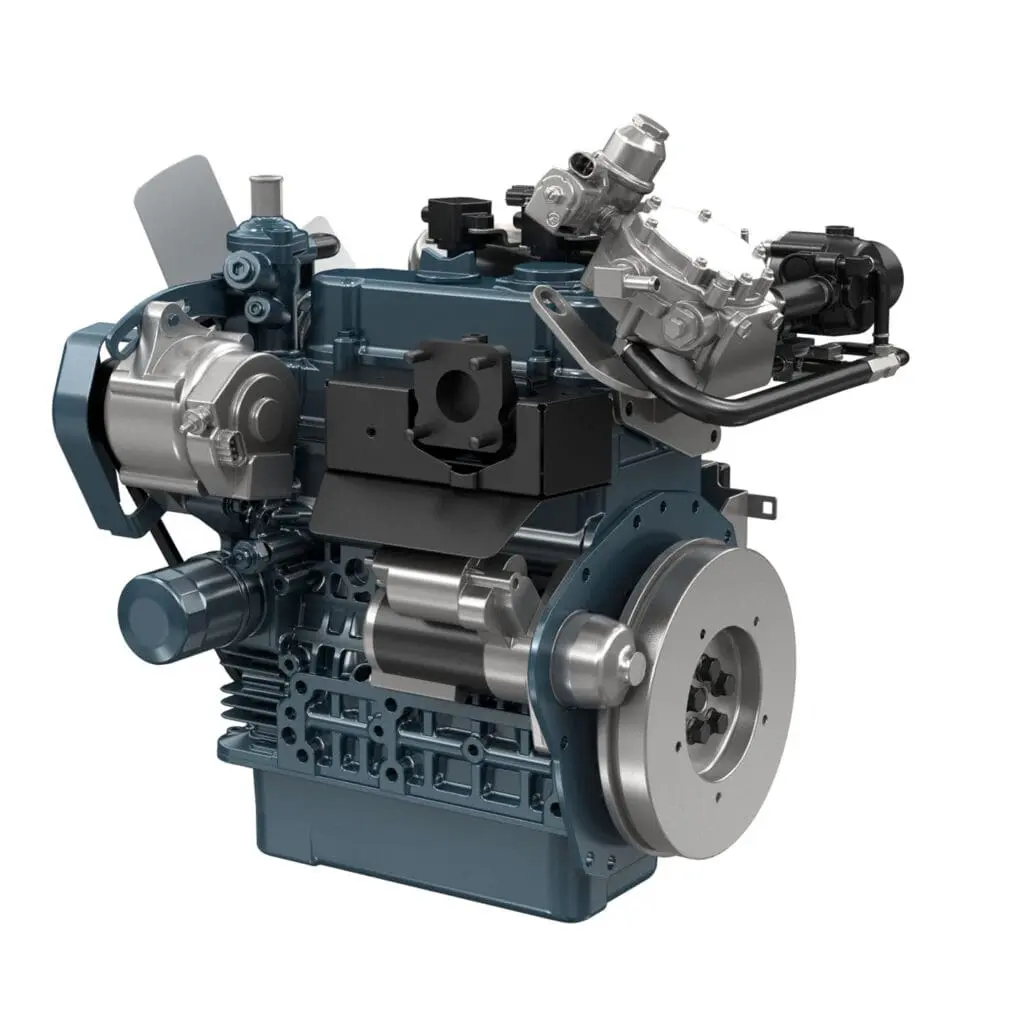 Kubota WG972-L-E4 LPG motor - productafbeelding van compacte 3-cilinder gasmotor uit de WG Series | Prins Maasdijk
